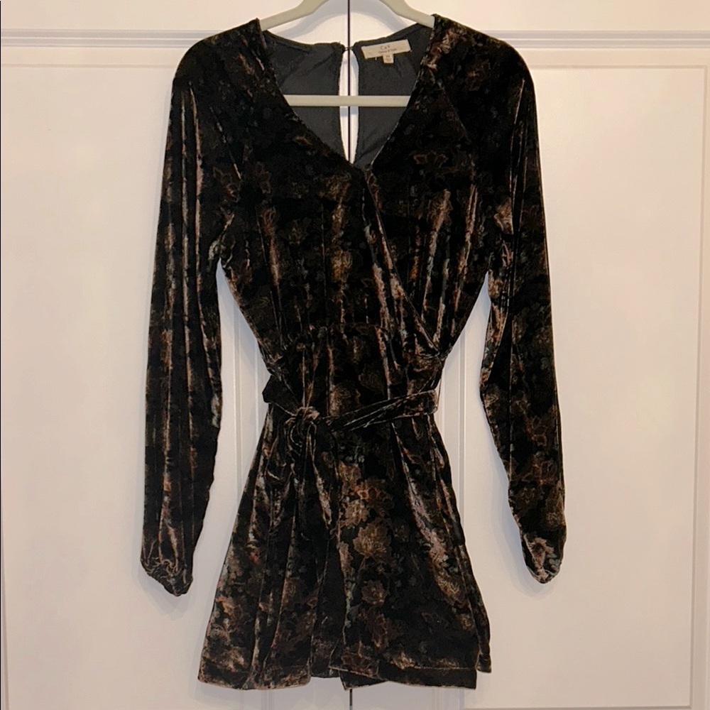 C&V Velvet Wrap Dress